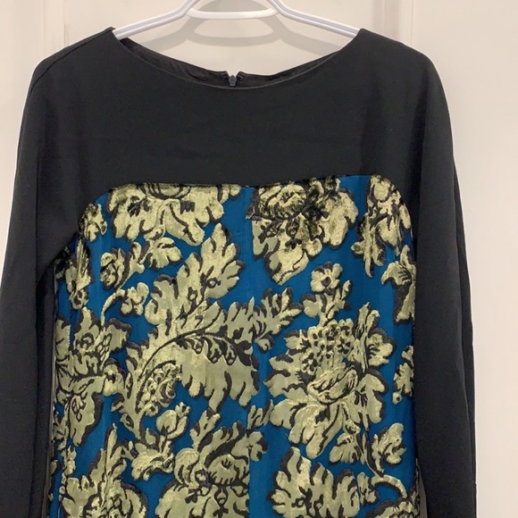 Etro Velvet Patterned Shift Dress Size 40 - Picture 2 of 8